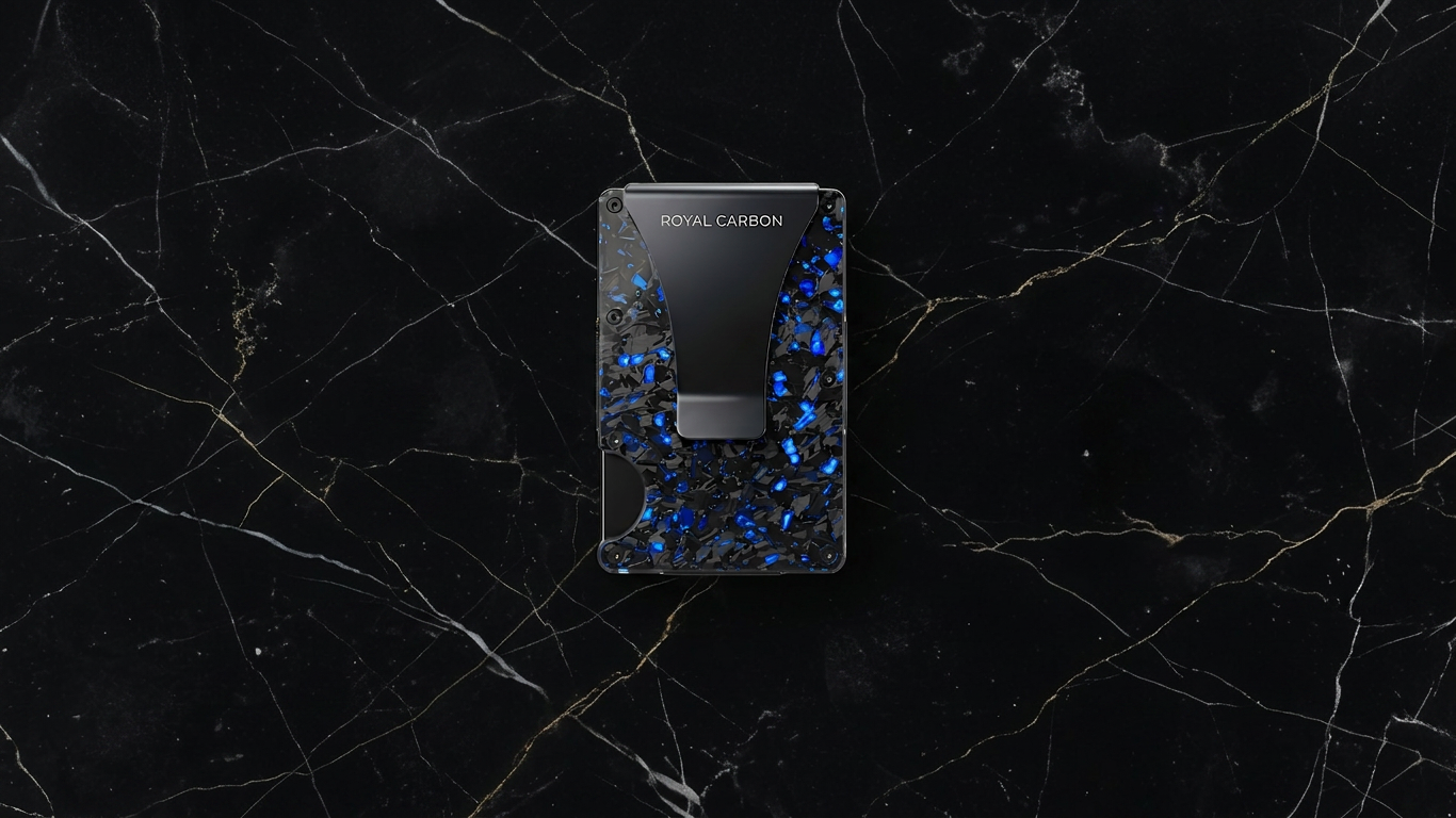 Sapphire Forged Carbon Wallet. Royal Carbon. Luxury Wallet. 